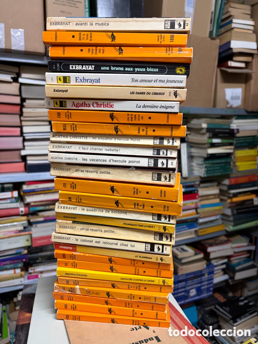Libros de segunda mano: Lote de 27 libros de Agatha Christie y Exbrayat en franc&eacute;s