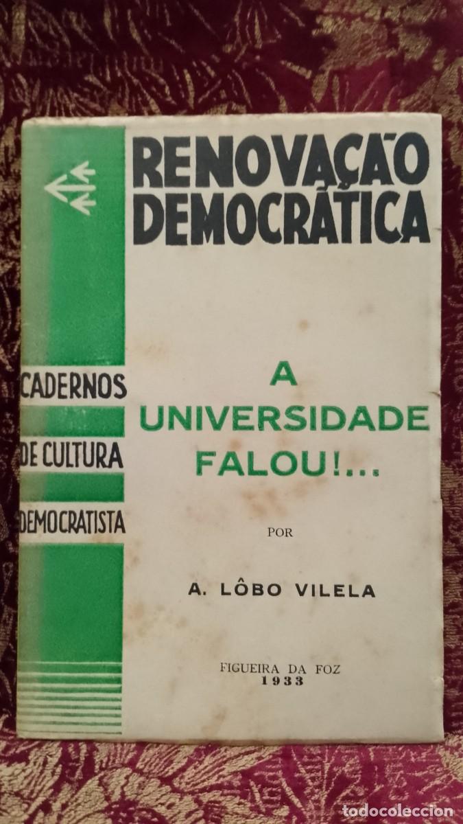 Libros de segunda mano: A Universidade Falou 1933 A. L&ocirc;bo Vilela