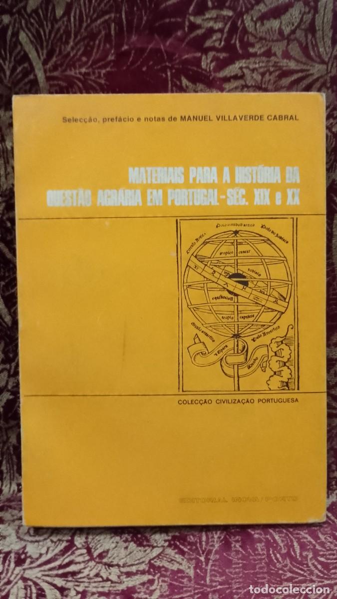 Libros de segunda mano: Materiais para a Hist&oacute;ria da quest&atilde;o Agr&aacute;ria em Portugal - Sec. XIX e XX - Manuel Villaverde Cabral