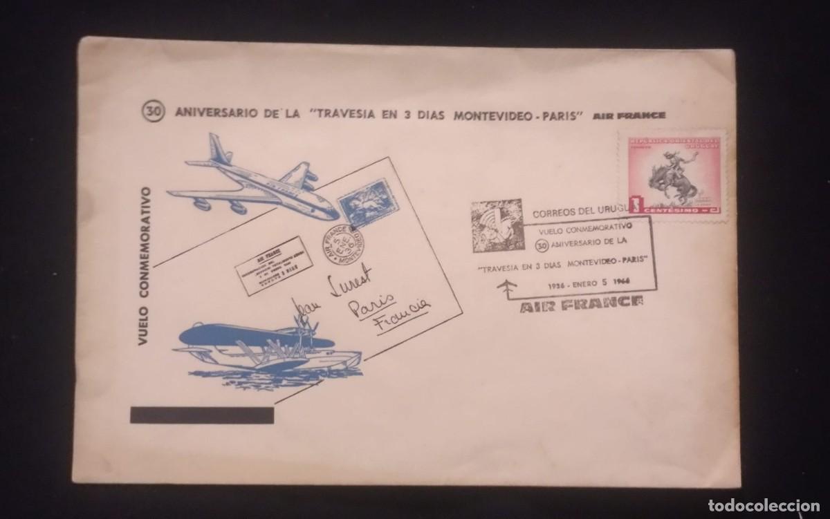 Libros de segunda mano: TS) 1966 URUGUAY,COMMEMORATES THE 30TH ANNIVERSARY OF THE THREE DAYS FLIGHT FROM MONTEVIDEO TO PARIS