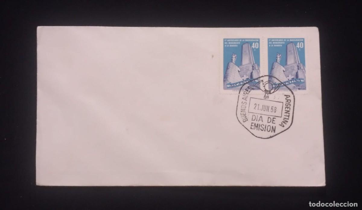Libros de segunda mano: TS) 1958 ARGENTINA, FDC,COMMEMORATED ON THE FIRST ANNIVERSARY OF THE FLAG MONUMENT,CIRCULATE COVER,V