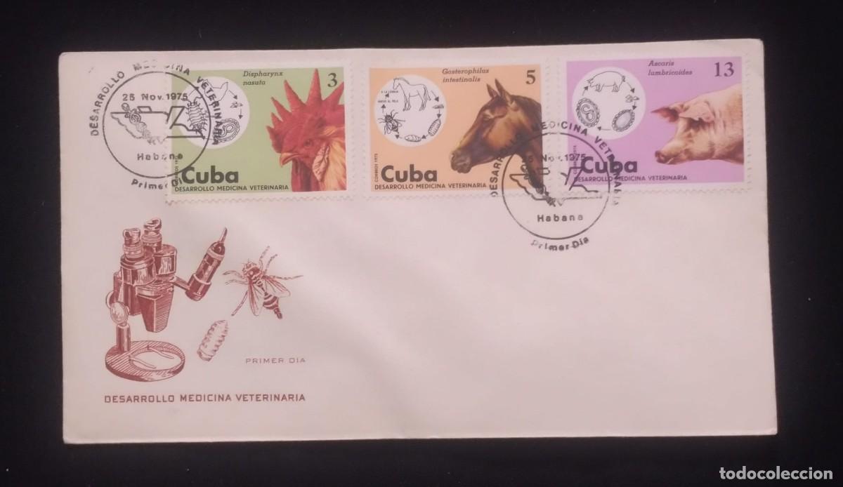 Libros de segunda mano: TS) 1975 CUBA, FDC,WITH THE DEVELOPMENT OF VETERINARY MEDICINE STAMP,XF.