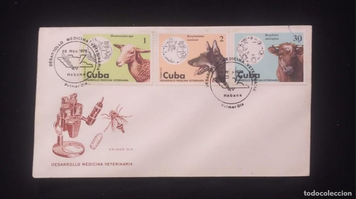 Libros de segunda mano: TS) 1975 CUBA, FDC,WITH THE DEVELOPMENT OF VETERINARY MEDICINE STAMPS,VF.