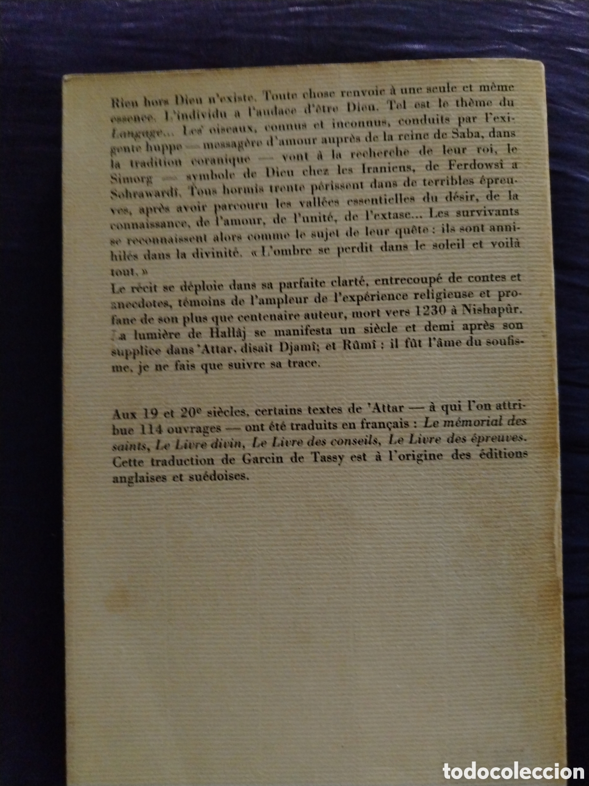 Libros de segunda mano: Le Langage des oiseaux - Attar - Foto 2