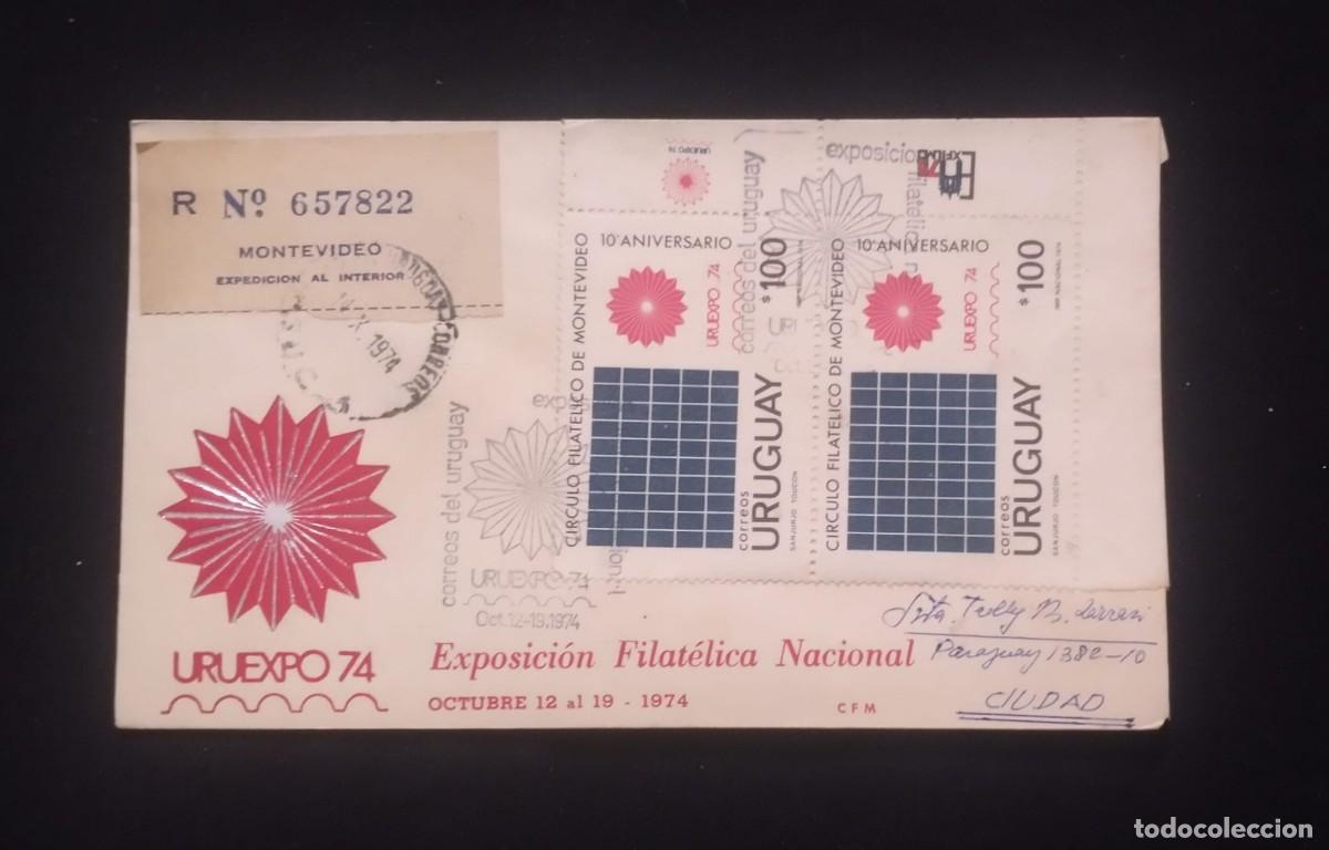 Libros de segunda mano: TS) 1974 URUGUAY, REGISTRATION NUMBER,COMMEMORATING THE 10TH ANNIVERSARY OF THE MONTEVIDEO PHILATELI