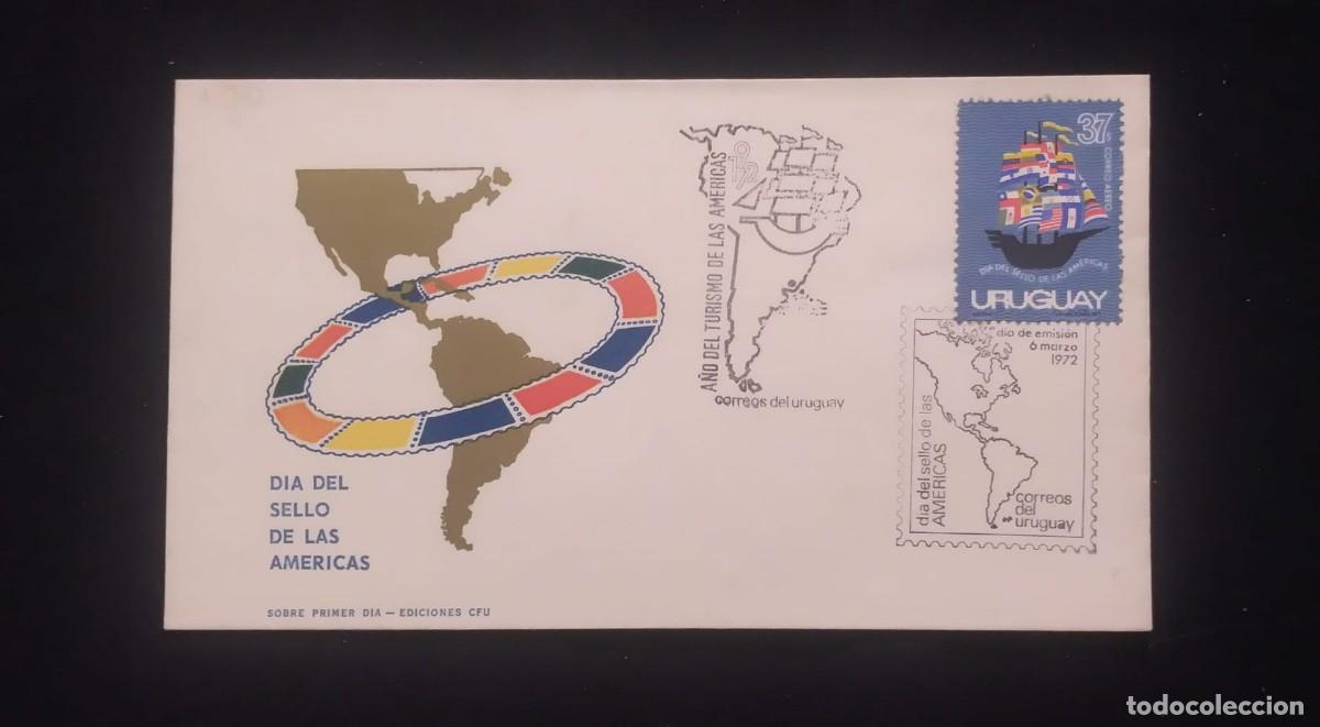 Libros de segunda mano: TS) 1972 URUGUAY, FDC, AIRMAIL,WITH THE YEAR OF TOURISM OF THE AMERICAS,XF.