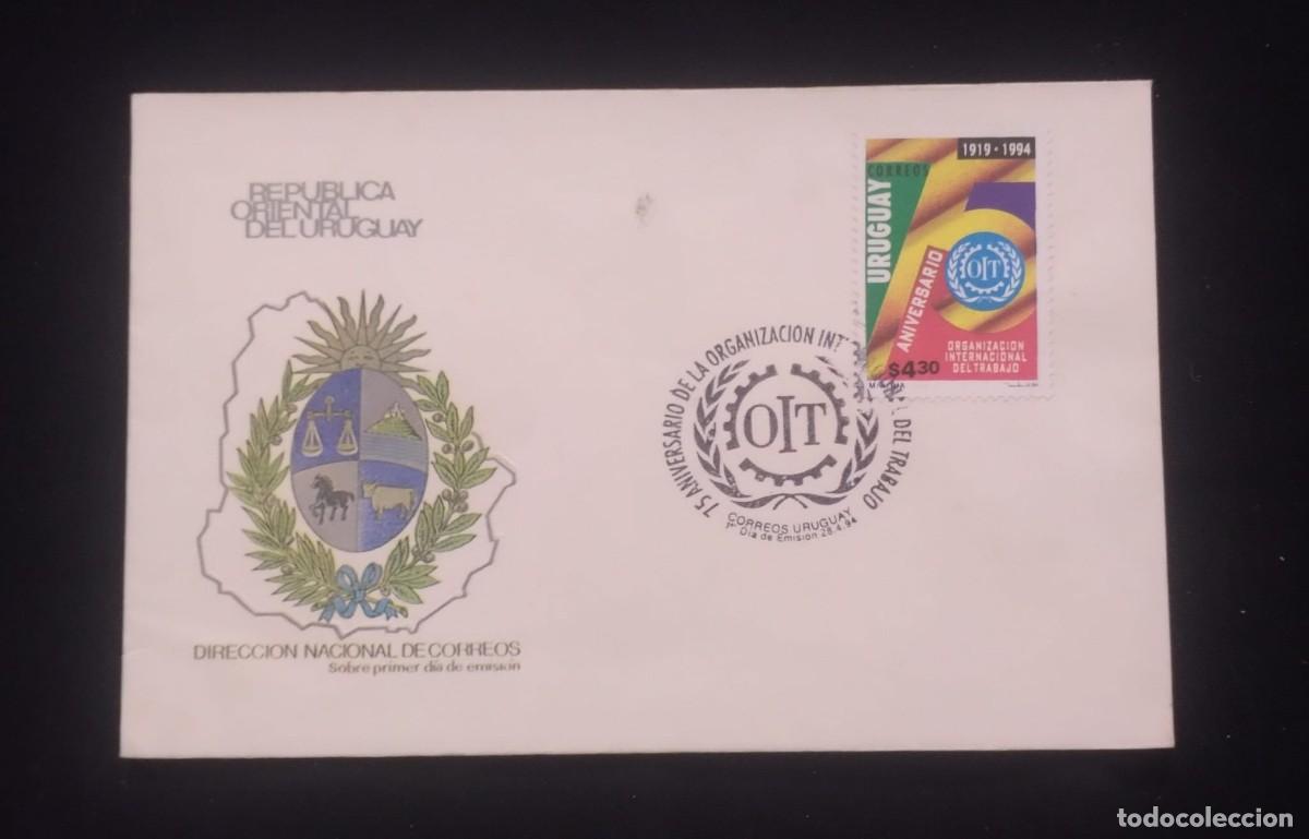 Libros de segunda mano: TS) 1994 URUGUAY, FDC,COMMEMORATING THE 75TH ANNIVERSARY OF THE INTERNATIONAL LABOUR ORGANIZATION,XF