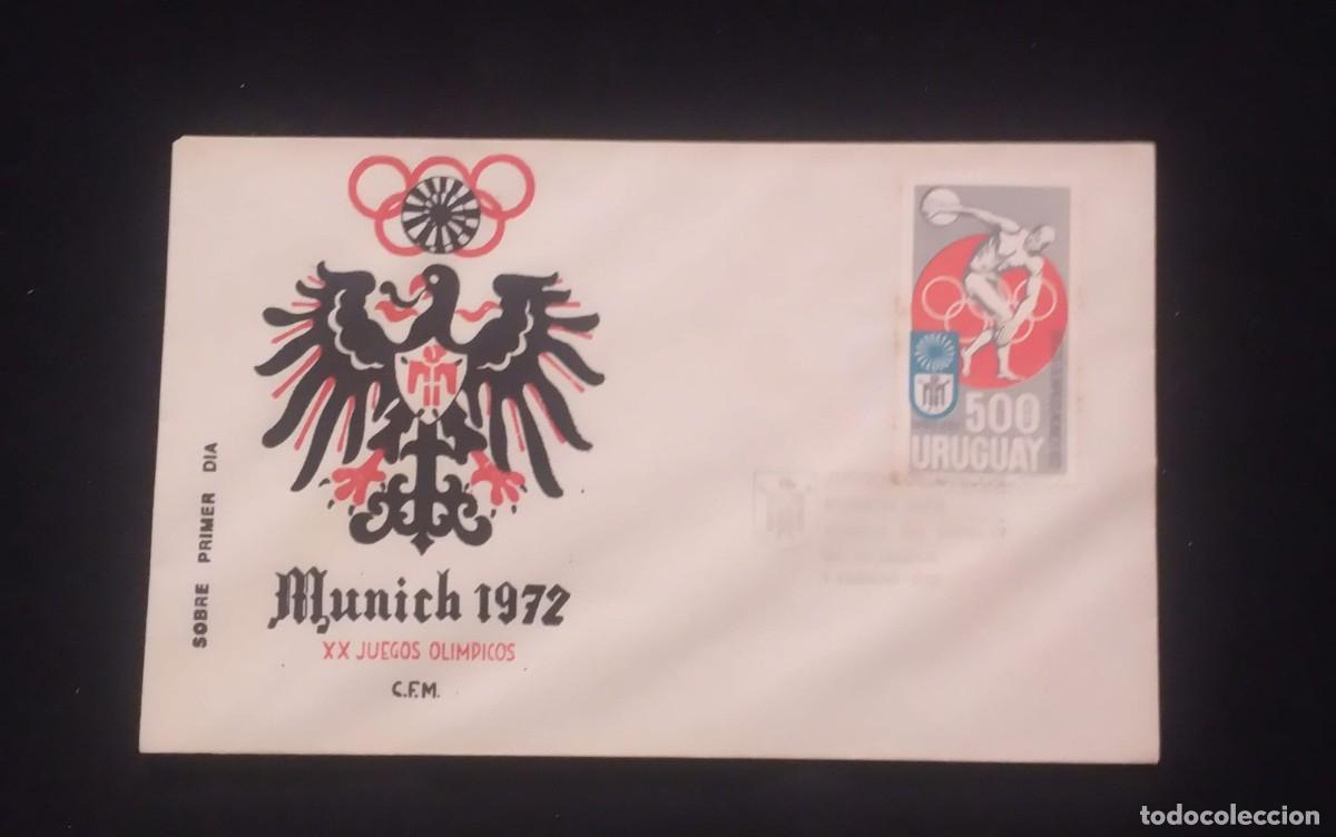 Libros de segunda mano: TS) 1972 URUGUAY, FDC,COMMEMORATING THE 1972 MUNICH OLYMPIC GAMES,XF.