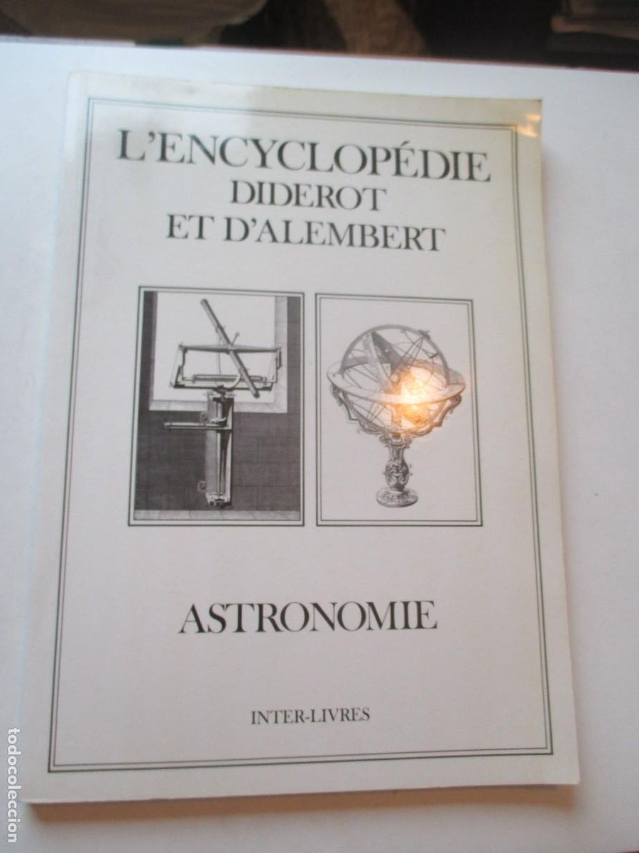 Libros de segunda mano: L&acute;ENCYCLOP&Eacute;DIE DIDEROT ET D&acute;ALEMBERT Astronomie (Franc&eacute;s) W41933