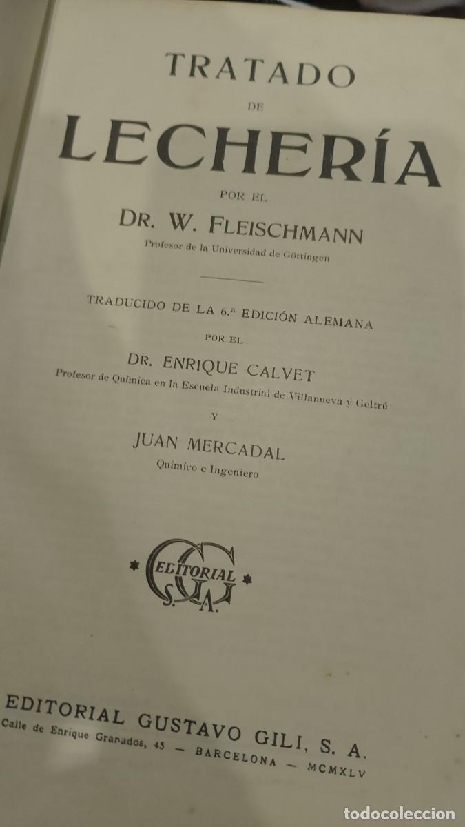 Libros de segunda mano: Tratado de Lecher&iacute;a 1945 Dr. W. Fleischmann - Foto 2