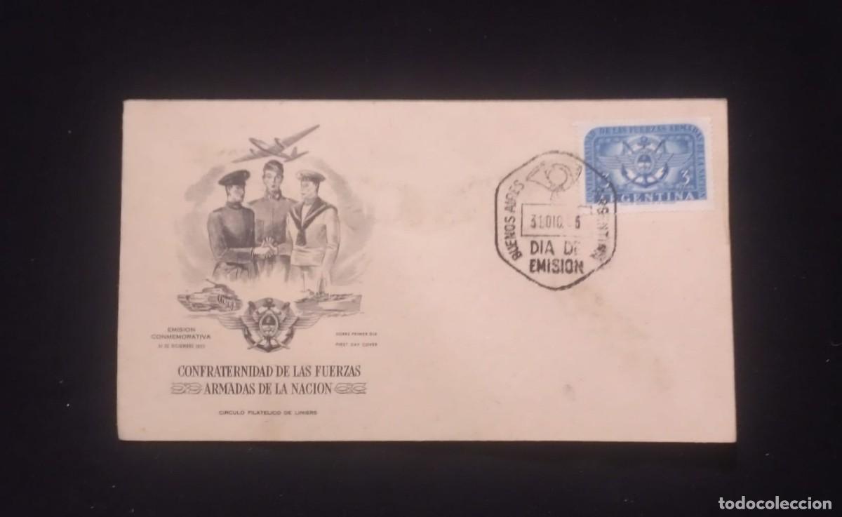 Libros de segunda mano: TS) 1955 ARGENTINA, FDC,COMMEMORATING THE FELLOWSHIP OF THE NATIONS ARMED FORCES,VF.