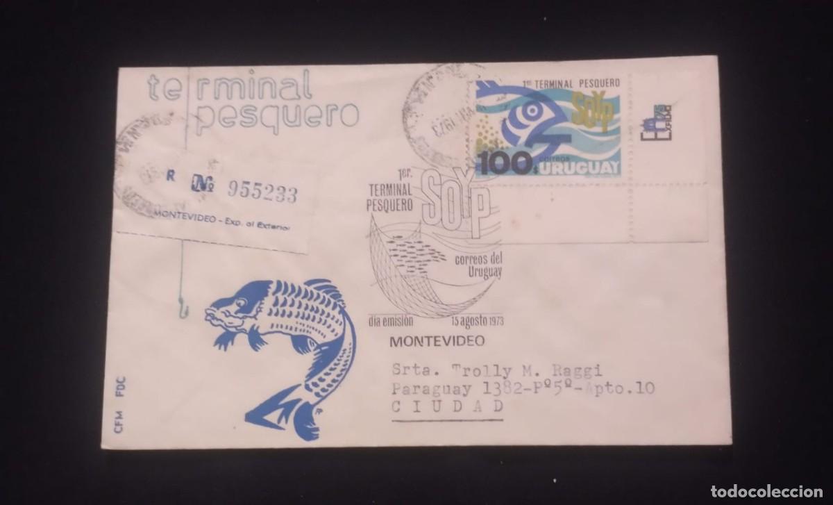 Libros de segunda mano: TS) 1973 URUGUAY, FDC, REGISTRATION NUMBER,WITH THEINAUGURATION OF THE FIRST FISHING TERMINAL,VF.
