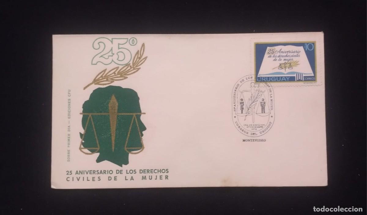 Libros de segunda mano: TS) 1972 URUGUAY, FDC,WITH THE 25TH ANNIVERSARY OF WOMEN CIVIL RIGHTS,VF.