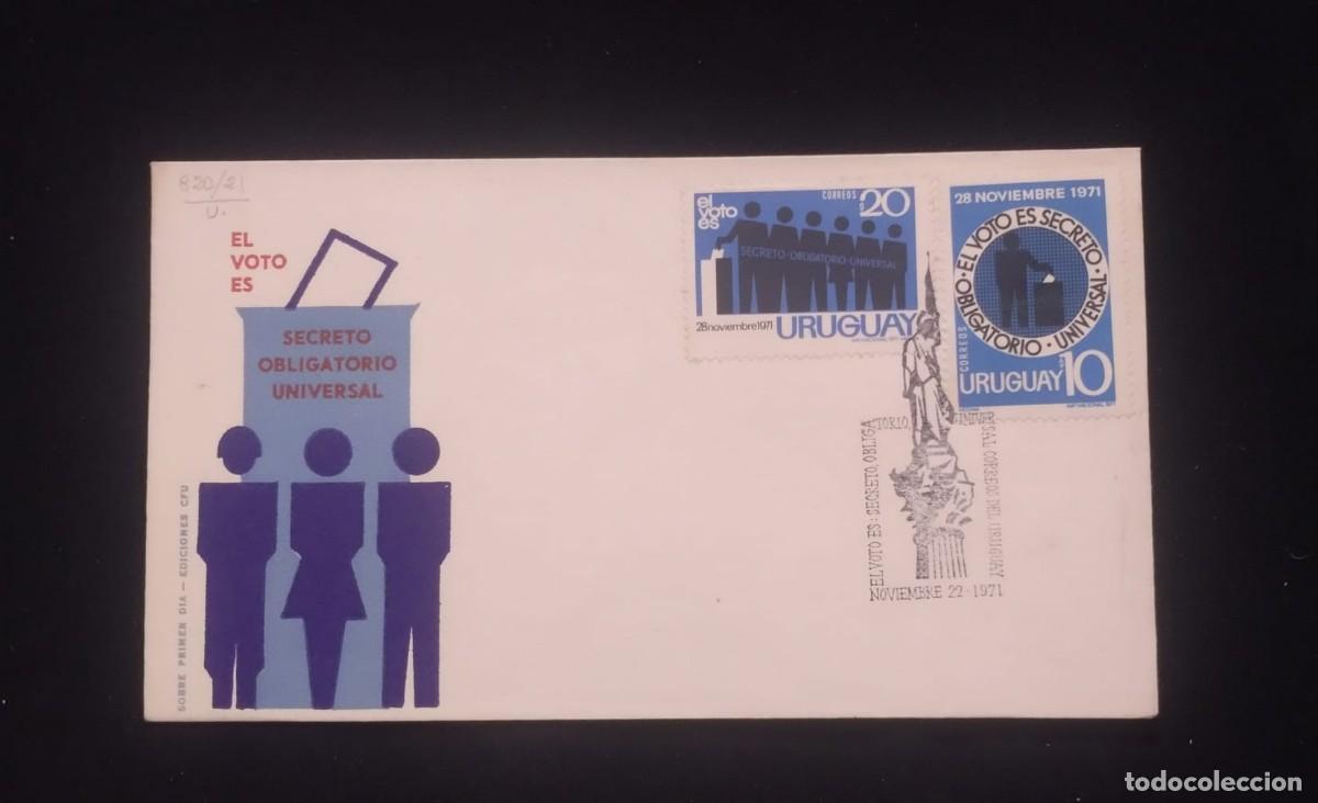 Libros de segunda mano: TS) 1971 URUGUAY, FDC,WITH THE GENERAL ELECTIONS,VF.