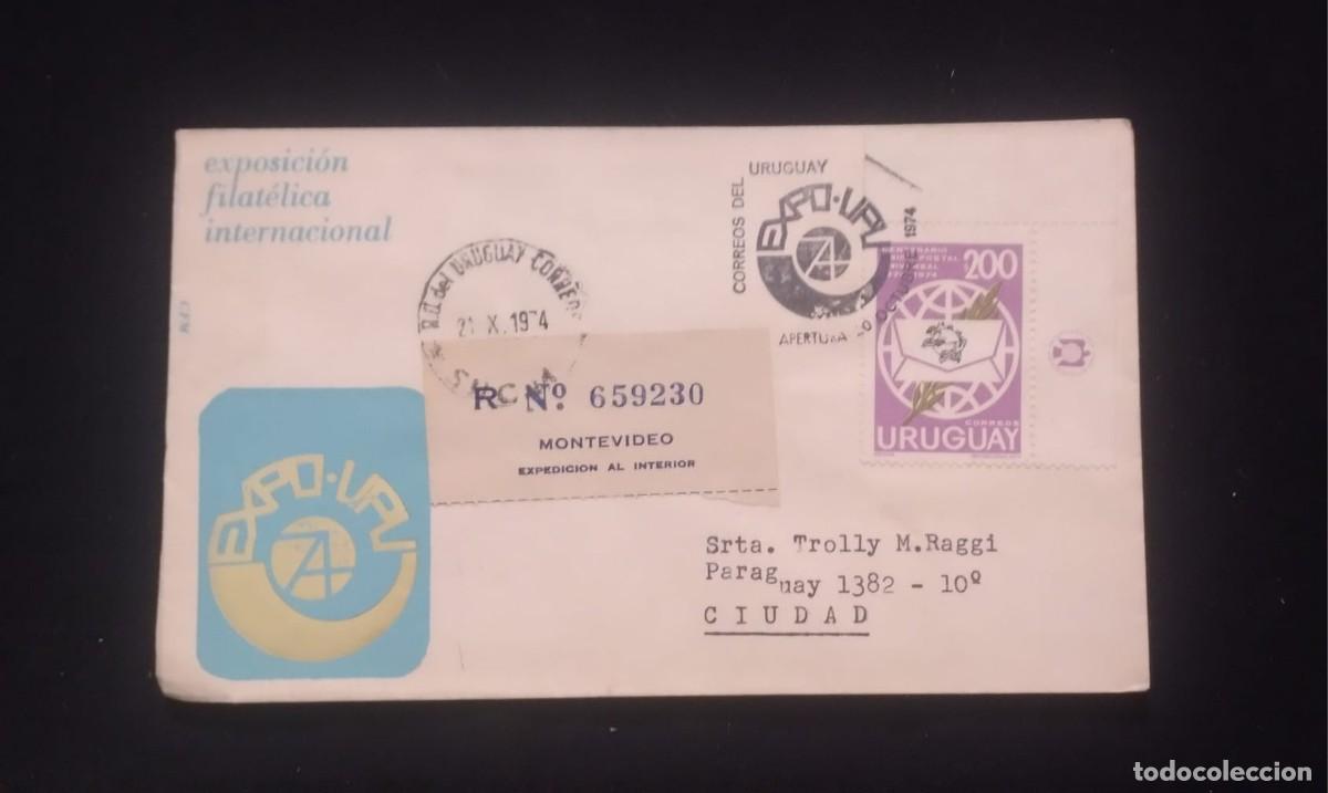 Libros de segunda mano: TS) 1974 URUGUAY, REGISTRATION NUMBER,WITH THE INTERNATIONAL PHILATELIC EXHIBITION AND CENTENARY OF