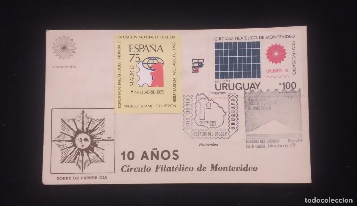 Libros de segunda mano: TS) 1974 URUGUAY, FDC,MONTEVIDEO PHILATELIC CIRCLE AND WORLD PHILATELIC EXHIBITION IN SPAIN,VF.