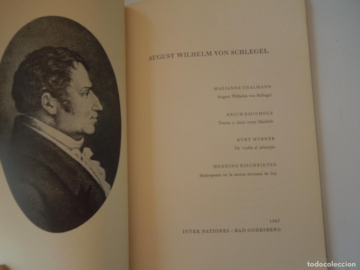 Libros de segunda mano: AUGUST WILHELM VON SCHLEGEL - 1967 - BAD GODESBERG - EN ALEMAN