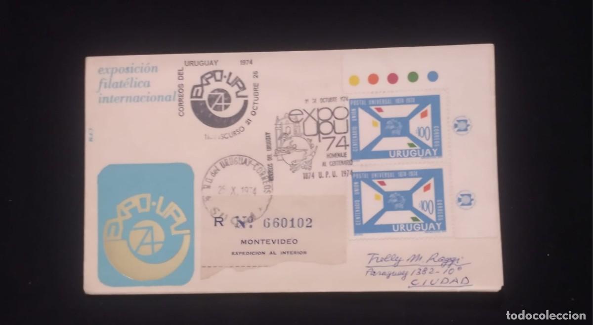 Libros de segunda mano: TS) 1974 URUGUAY, REGISTRATION NUMBER,THE INTERNATIONAL PHILATELIC EXHIBITION AND THE CENTENARY OF T