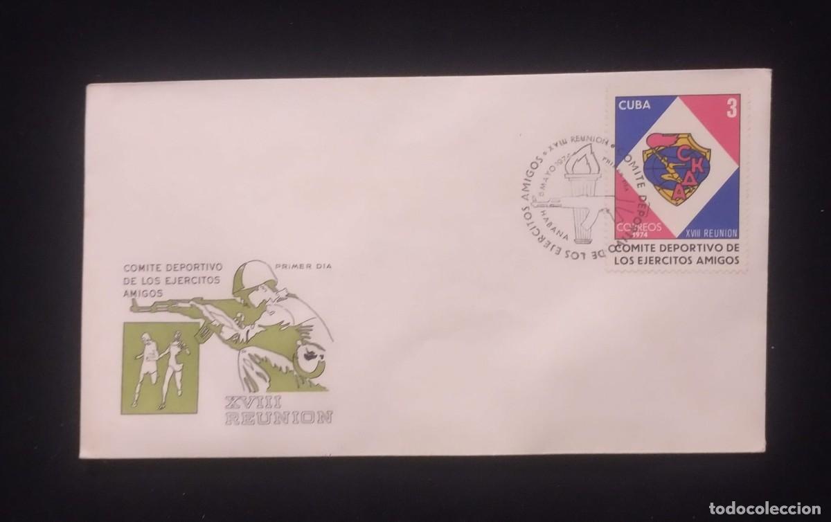 Libros de segunda mano: TS) 1974 CUBA, FDC,18TH MEETING OF THE COMMITTEE OF FRIENDLY ARMIES,XF.