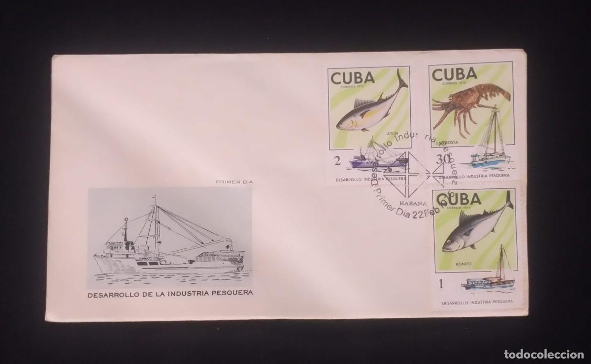 Libros de segunda mano: TS) 1975 CUBA, FDC,WITH THE DEVELOPMENT OF THE FISHING INDUSTRY STAMPS,VF.