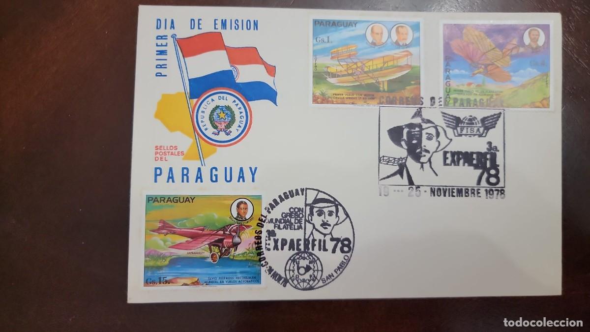 Libros de segunda mano: TS) 1978 PARAGUAY, FDC, AIRMAIL,WORLD PHILATELIC CONGRESS EXPAERFIL, WITH HISTORY OF AVIATION, AVIAT