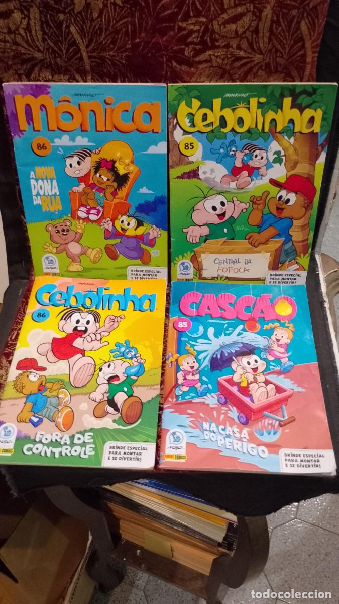 Libros de segunda mano: Cebolinha, M&ocirc;nica, Casc&atilde;o - Panini Books com brinde