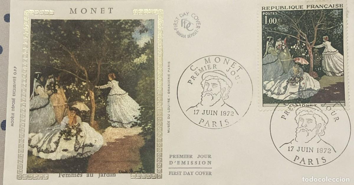 Libros de segunda mano: TS) 1972 FRANCE, FDC,WITH MONET PAINTING WOMEN IN THE GARDEN,VF.