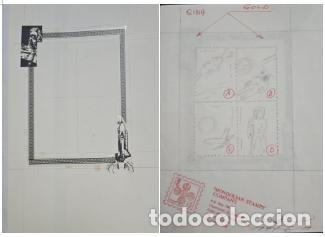 Libros de segunda mano: MI) THIS CONCEPTUAL DIPTYCH DISPLAYS THE PLANNING SKETCH AND LAYOUT DESIGN FOR AN ARTWORK. THE IMAGE