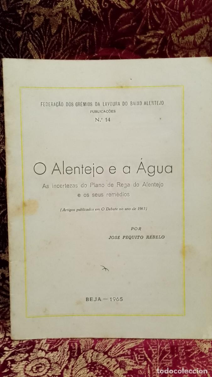 Libros de segunda mano: O Alentejo e a &Aacute;gua 1965 Jos&eacute; Pequito Rebelo