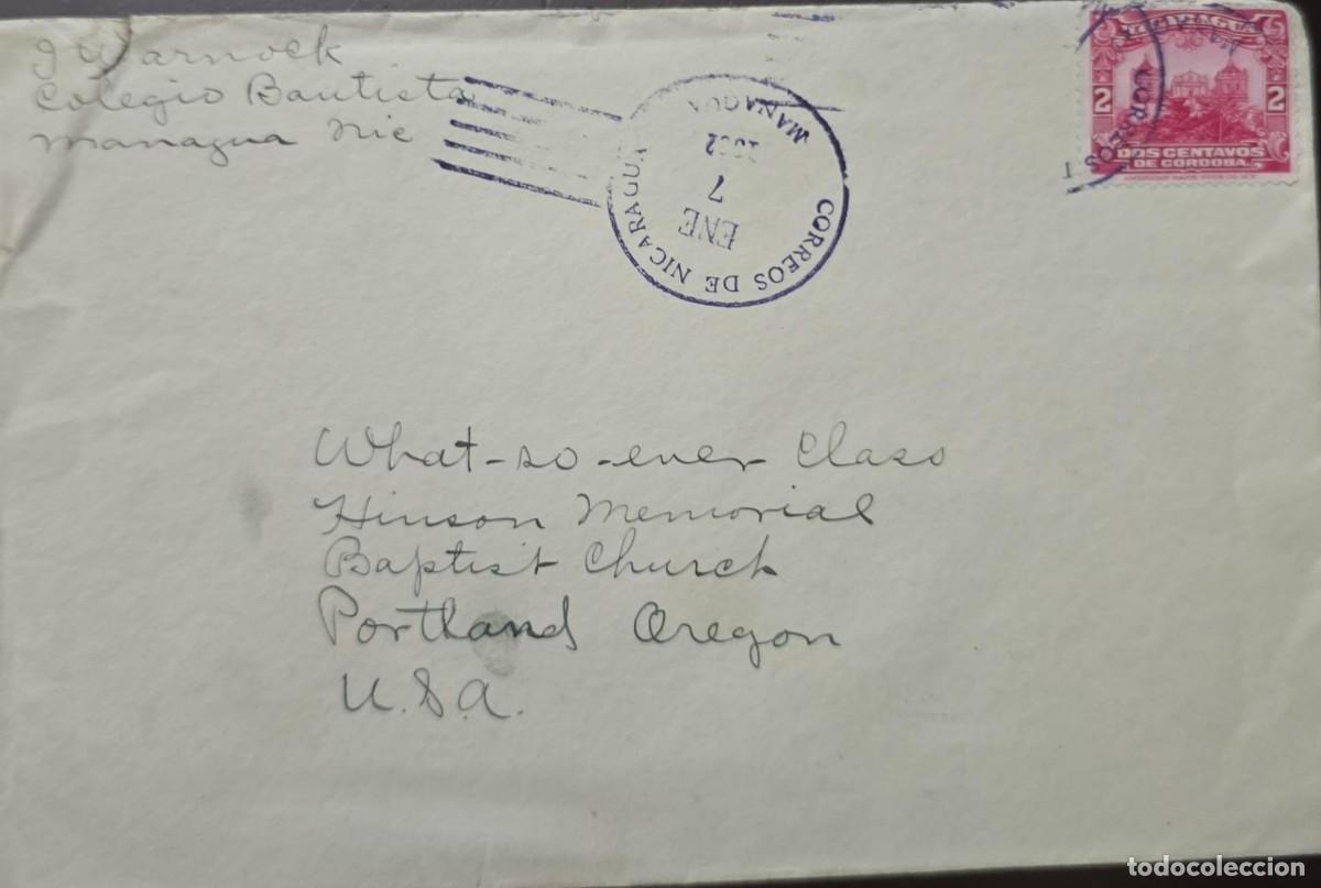 Libros de segunda mano: TS) 1932 NICARAGUA, CANCELLATION STAMP,THE NATIONAL PALACE OF MANAGUA AND THE CATHEDRAL OF LEON.