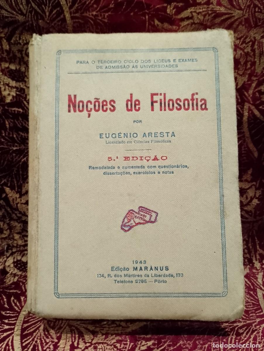 Libros de segunda mano: No&ccedil;&otilde;es de Filosofia 1943 Eug&eacute;nio Aresta