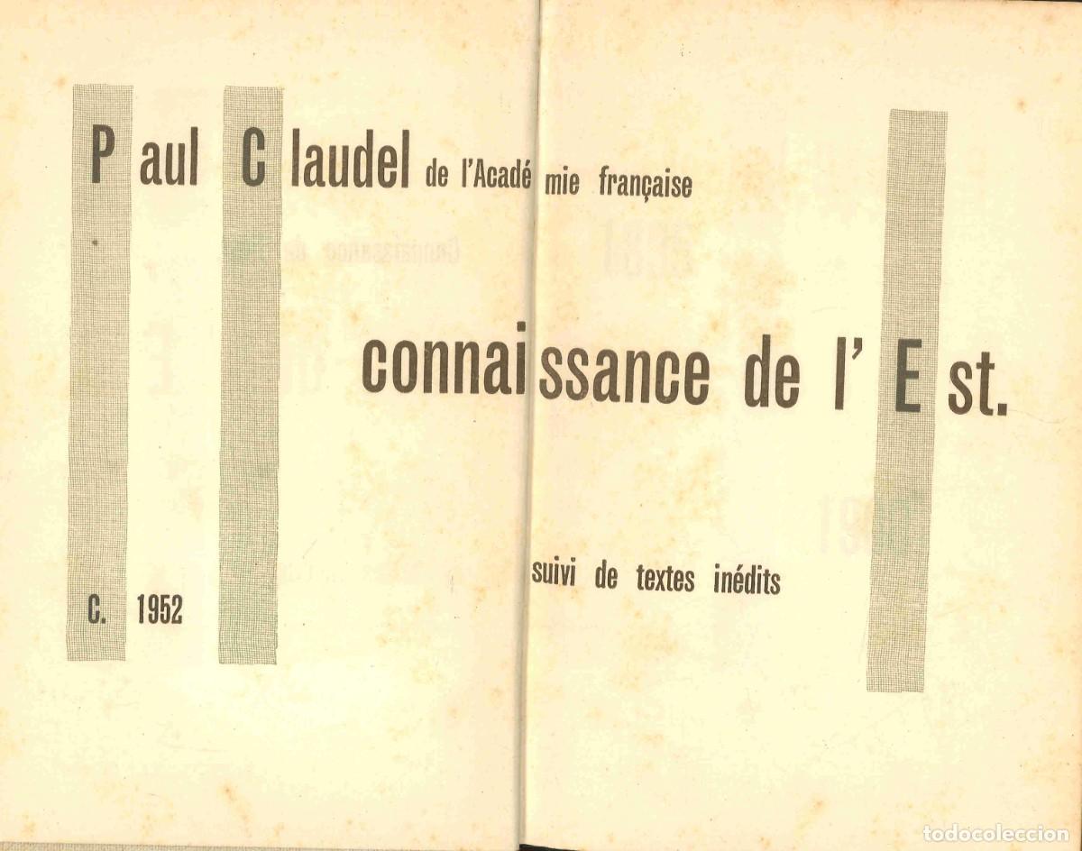 Libros de segunda mano: Connaissance de l'Est. Paul Claudel. 1952
