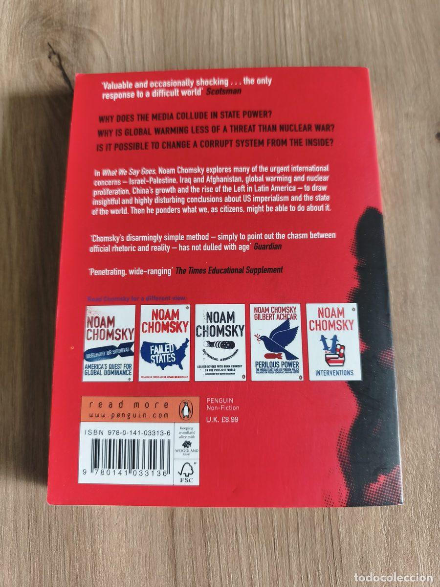 Libros de segunda mano: What we say goes Noam Chomsky - Foto 2