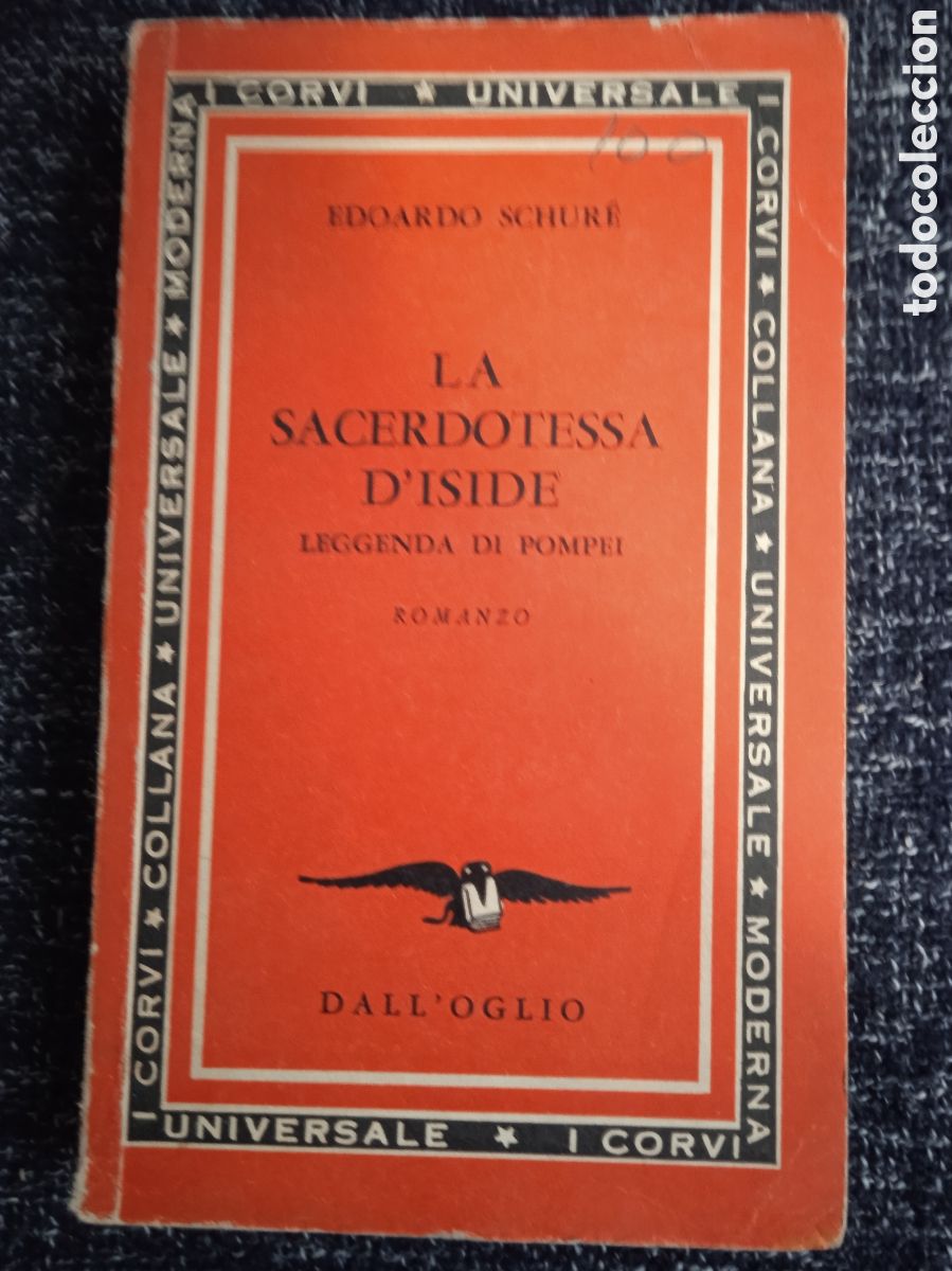 Libros de segunda mano: La sacerdotessa di Iside / Edoardo Schure -edicion en ITALIANO