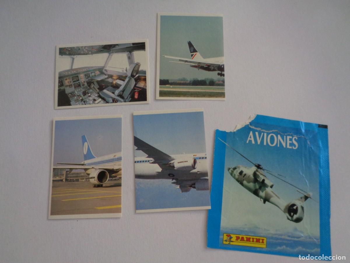 Livres d'occasion: LOTE DE 4 PEGATINAS , CROMOS DE LA COLECCION &uml; AVIONES &uml;, DE PANINI Y SOBRE VACIO ORIGINAL . A&Ntilde;OS 90