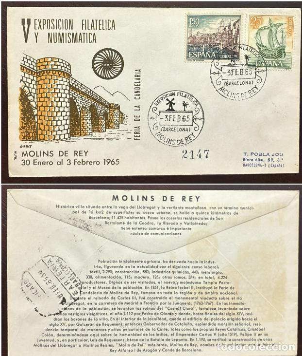 Libros de segunda mano: TS) 1965 SPAIN, 5TH PHILATELIC AND NUMISMATIC EXHIBITION,TRIBUTE TO THE SPANISH NAVY AND TOURISM,VF.