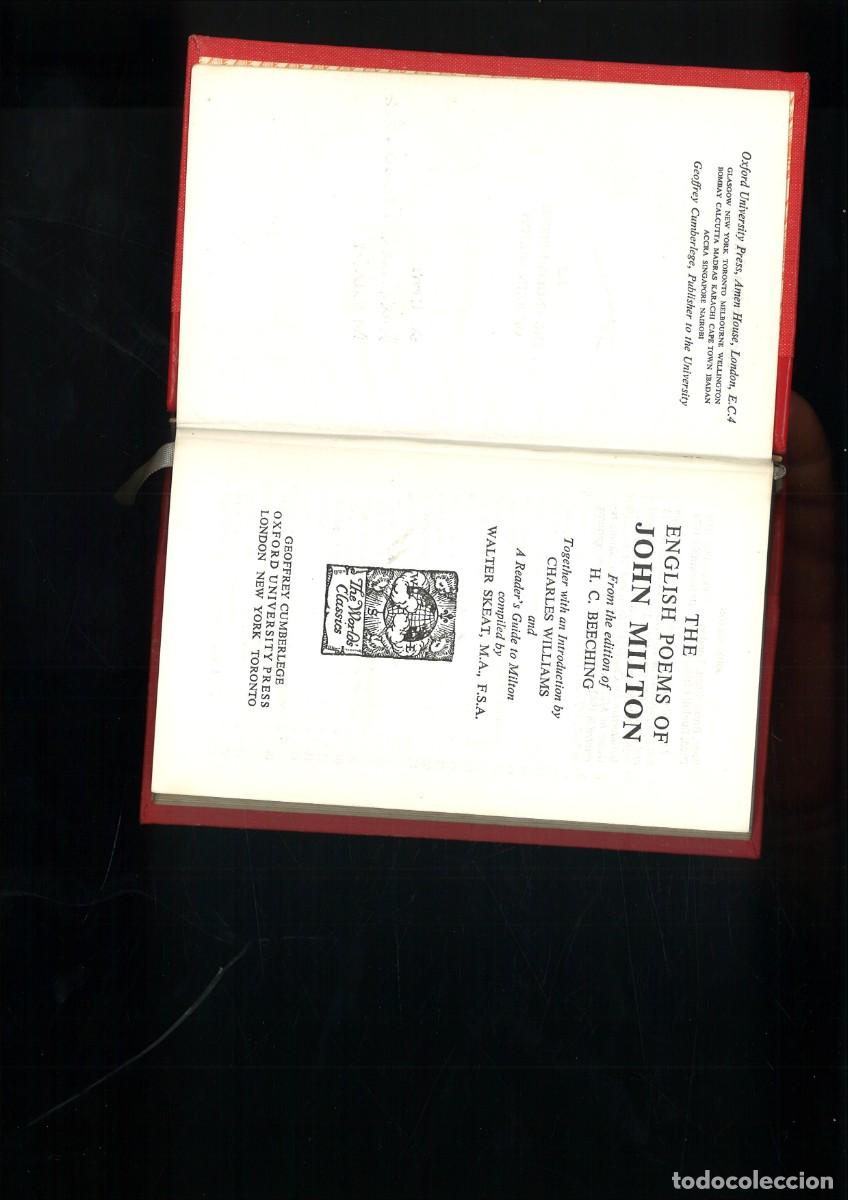 Libros de segunda mano: THE ENGLISH POEMS OF JOHN MILTON