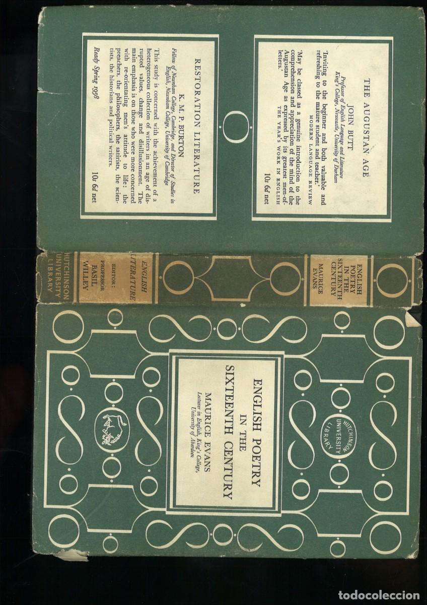 Libros de segunda mano: ENGLISH POETRY IN THE SIXTEENTH CENTURY. Maurice Evans