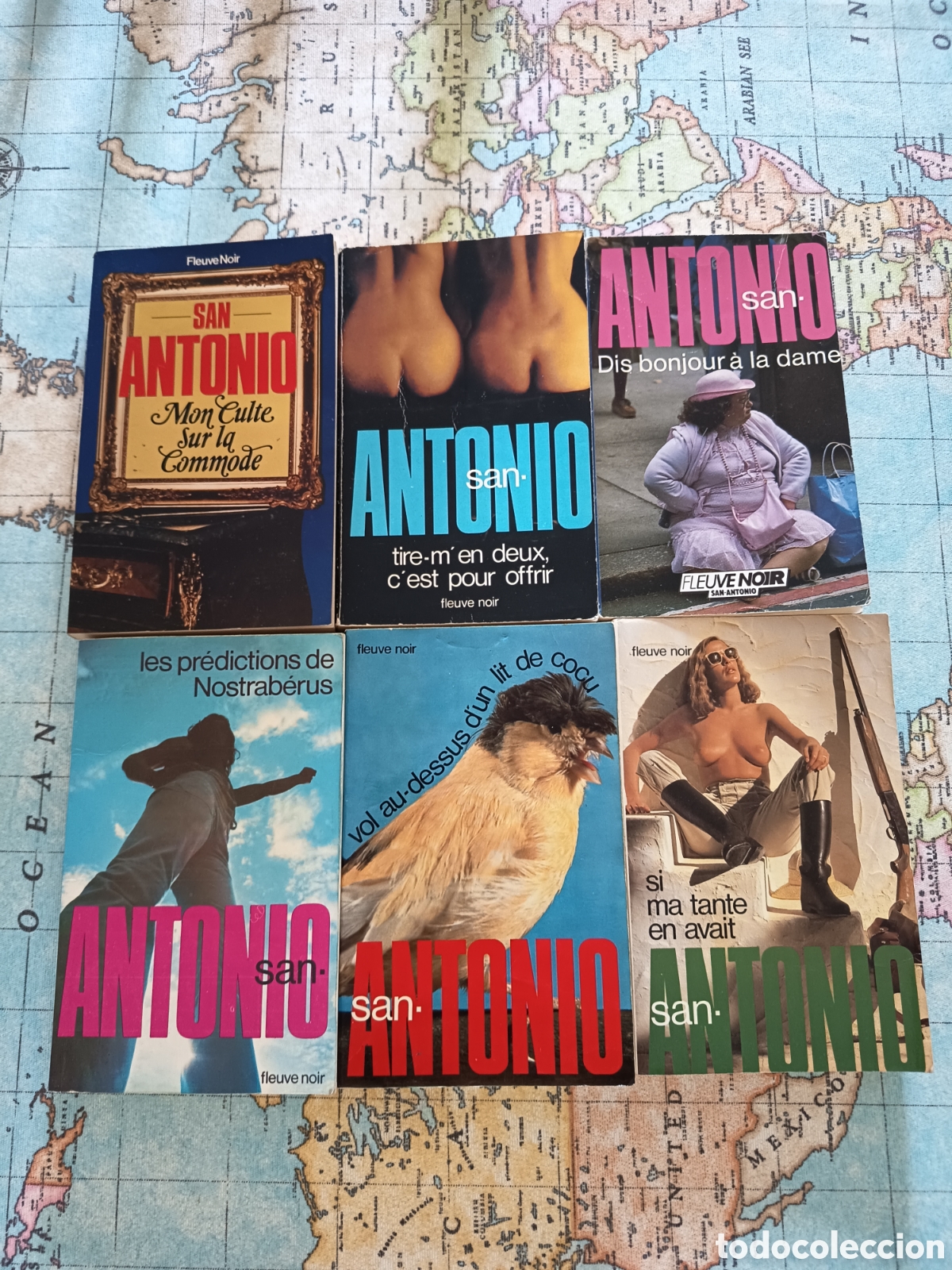 Libros de segunda mano: Colecci&oacute;n de 202 libros en franc&eacute;s del Comisario Sanantonio