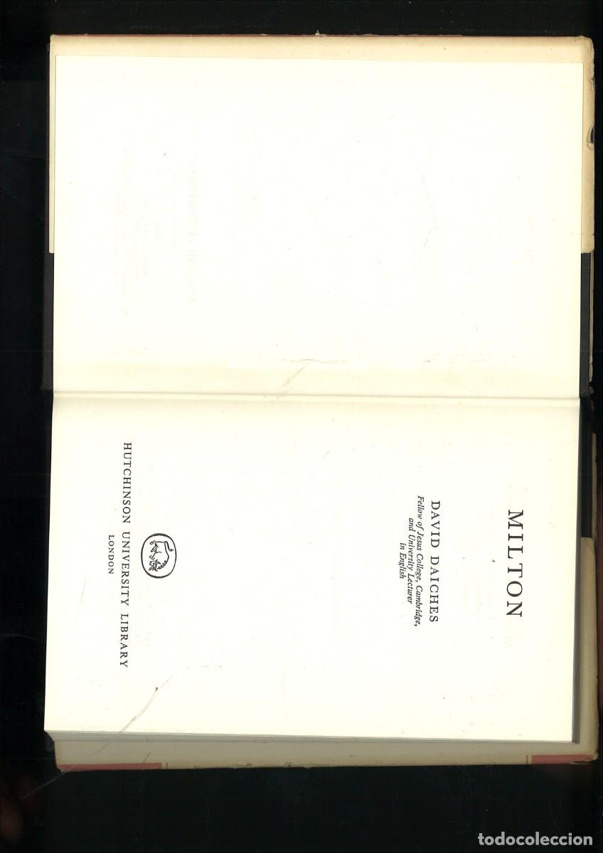 Libros de segunda mano: MILTON. David Daiches - Foto 2