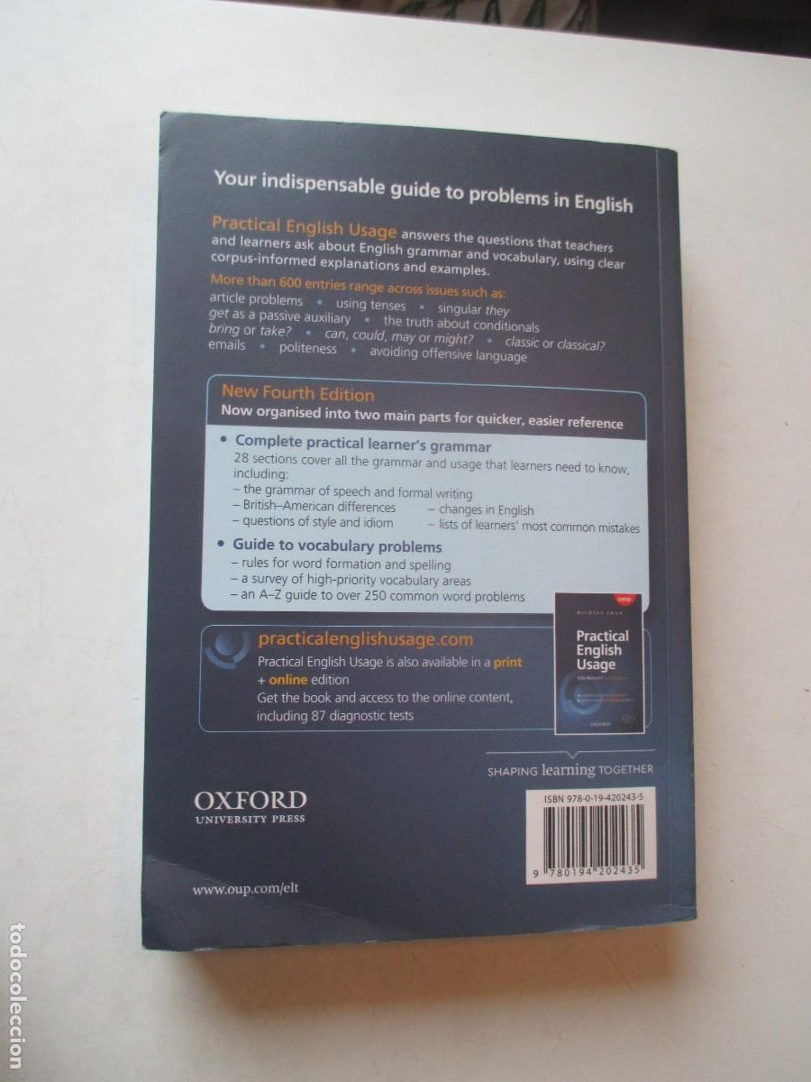 Libros de segunda mano: MICHAEL SWAN Practical English Usage ( ingl&eacute;s) W42230 - Foto 2
