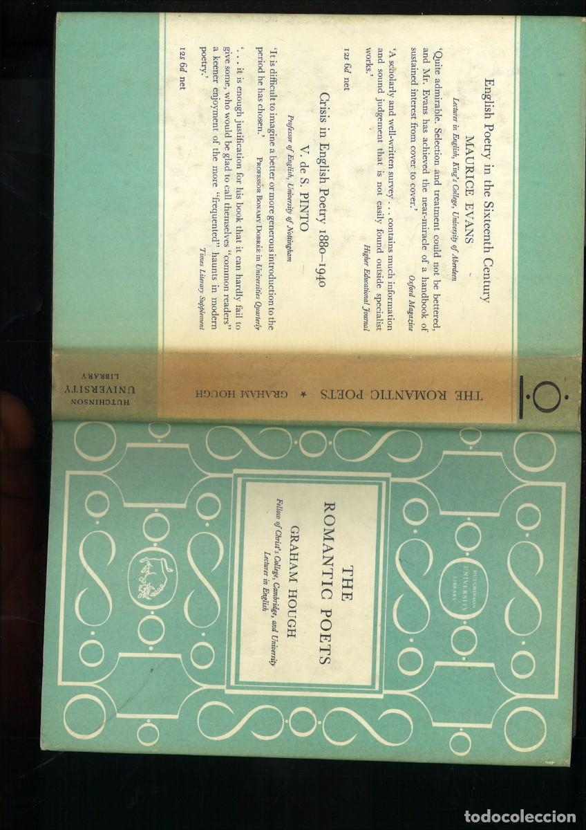 Libros de segunda mano: THE ROMANTICS POETS. Graham Hough