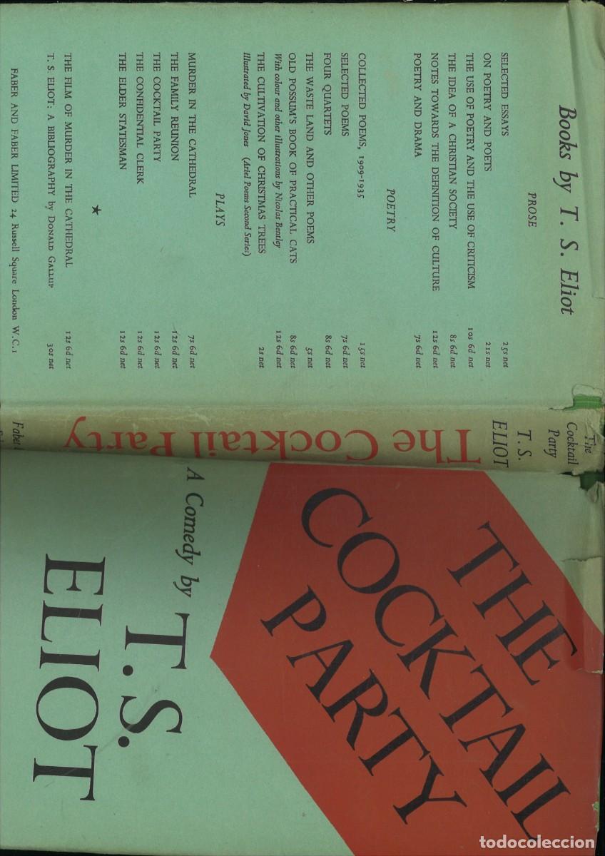 Libros de segunda mano: THE COCKTAIL PARTY. T. S. Eliot
