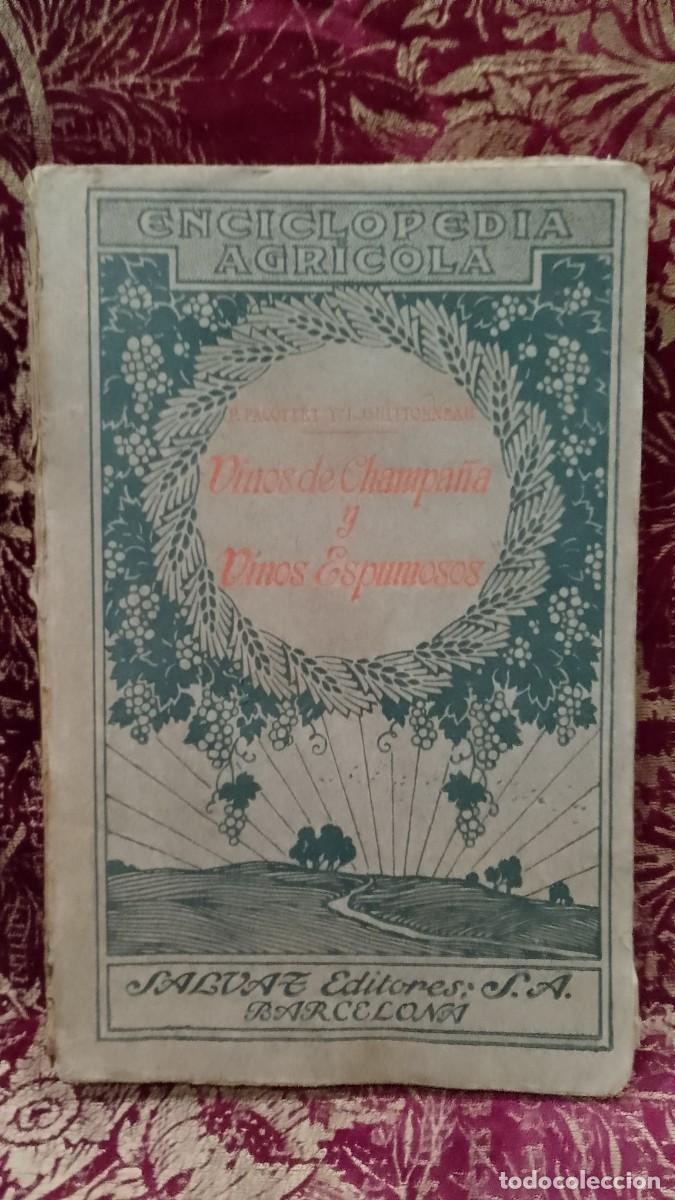 Libros de segunda mano: Vinos de Champa&ntilde;a y Vinos Espumosos 1929 P. Pacottet