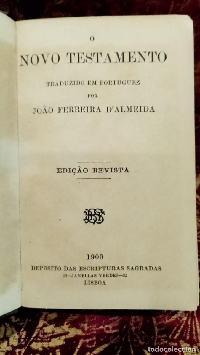 Libros de segunda mano: Novo Testamento 1900 Jo&atilde;o Ferreira D&acute;Almeida