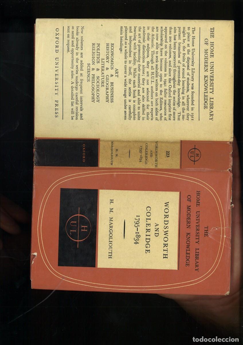 Libros de segunda mano: WORDSWORTH CALERIDGE 1795-1834. H. M. Margoliouth