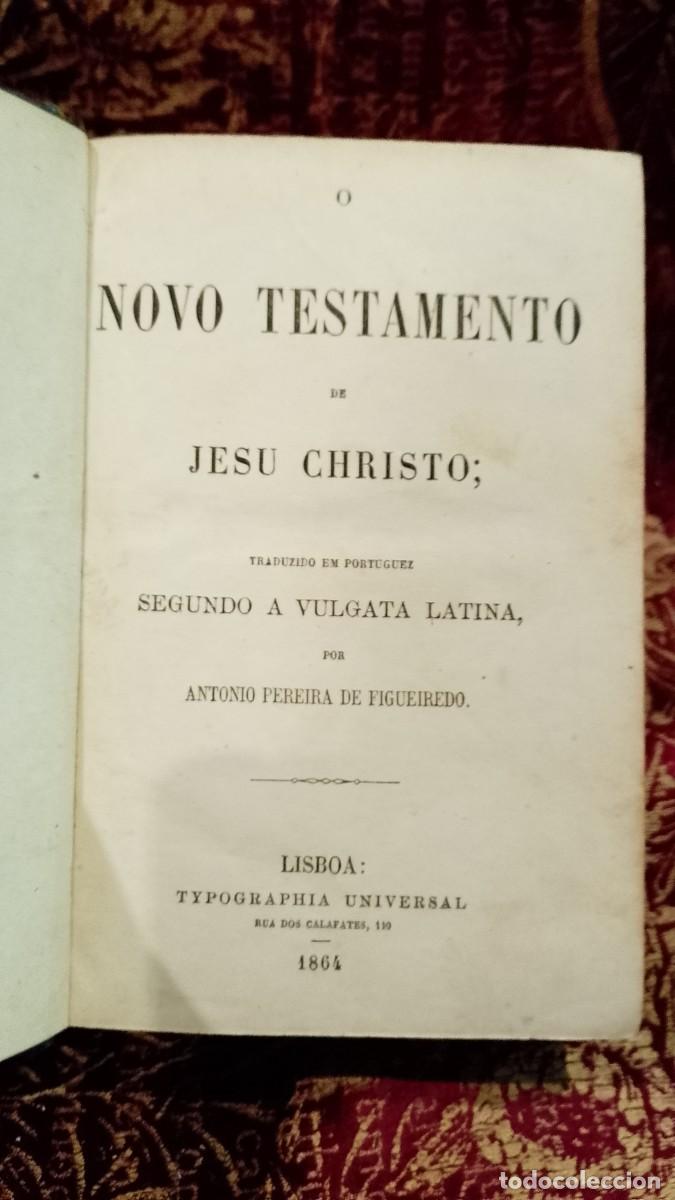Libros de segunda mano: Novo Testamento de Jusu Christo 1864 Ant&oacute;nio Ferreira de Figueiredo