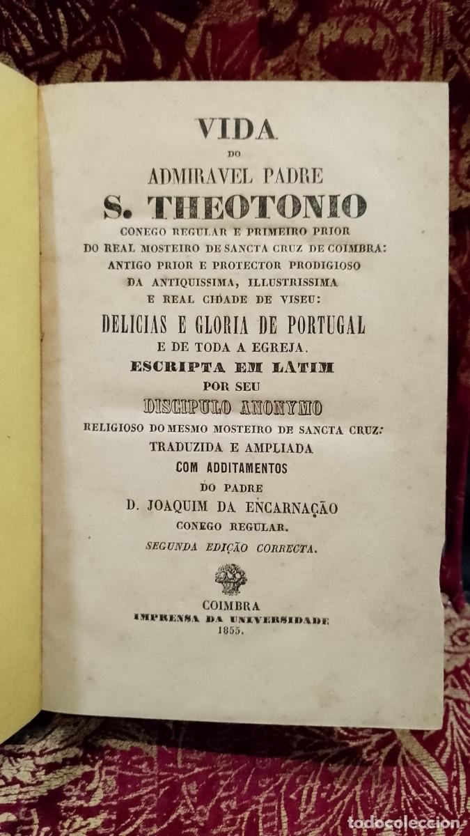 Libros de segunda mano: Vida do Admir&aacute;vel Padre S. Theotonio 1855