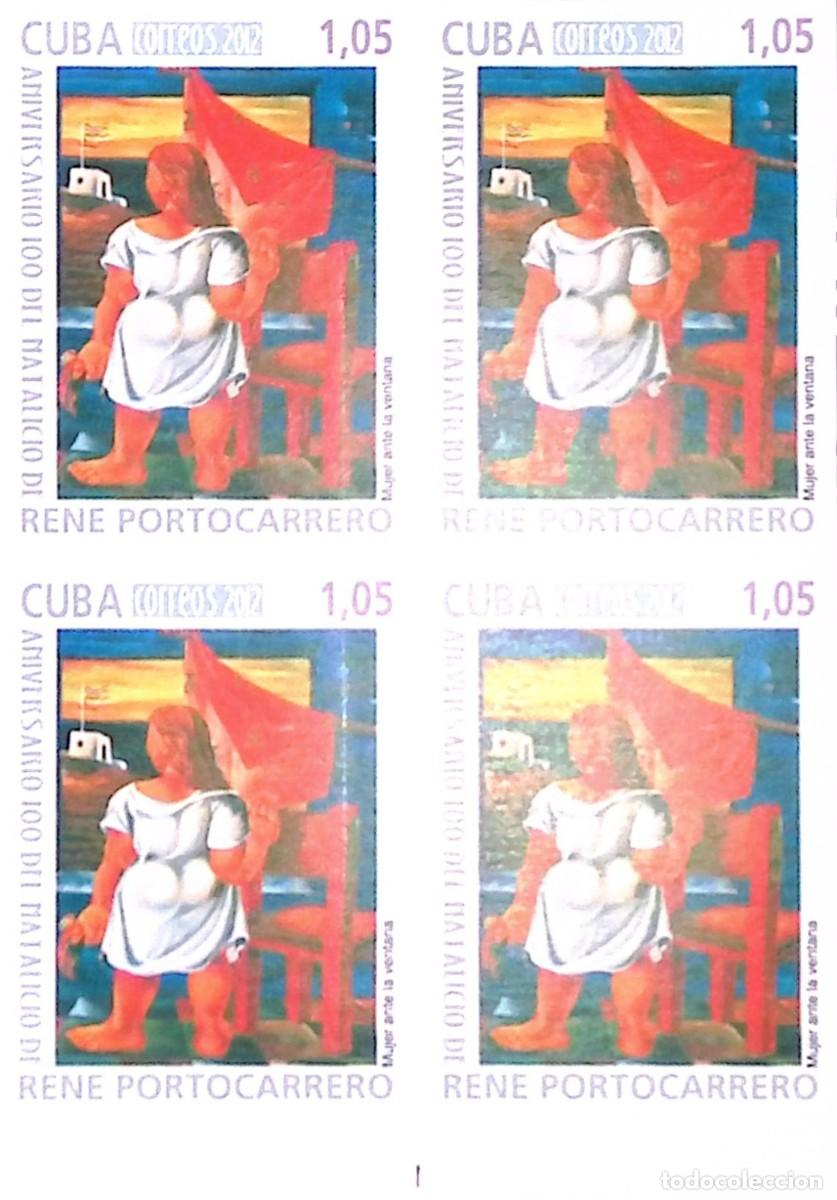 Libros de segunda mano: TS) 2012 CUBA,DIE PROOF, IMPERFORATE, BLOCK OF 4,CENTENARY OF THE BIRTH OF RENE PORTOCARRERO,MNH.