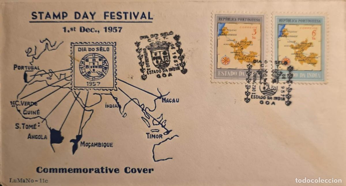 Libros de segunda mano: TS) 1957 PORTUGAL, COVER CIRCULATED IN THE STATE OF INDIA,DISTRICTS OF DAMAN AND NAGAR HAVELI,VF.